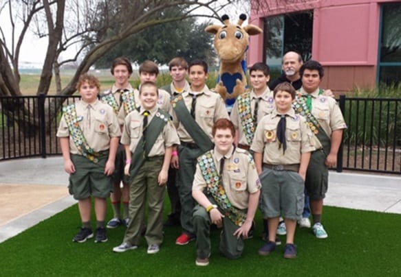 Group of boy scouts